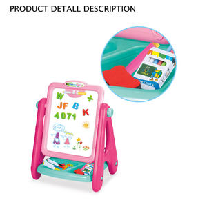 Pädagogisches Kinder-Zeichenbrett-Set mit Doppelseitiger Tafel für Buchstaben und Zahlen - Product Image 3