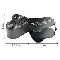 Loupe de Bijoutier 30X 60X, Loupe Grossissante pour Pièces de Monnaie, Loupe Oculaire de Poche pour Bijoux