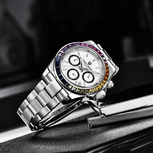 Montre chronographe à quartz Pagani Design pour homme, bracelet en acier inoxydable, étanche 100 m, PD-1644 - Product Image 4