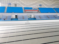 Offre Spéciale contrôle central stade gradin siège dossier bas fixe télescopique gradin escalier moulé par soufflage sport divertissement
