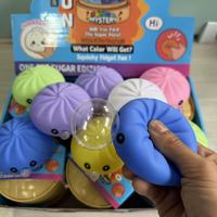 Jouet anti-stress souple et collant en forme de pain vapeur, à remontée lente, super doux et mignon, nouveau design, qui souffle des bulles