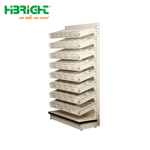 Estante de Exhibición de Doble Cara de Acero Inoxidable de Alta Calidad para Supermercados, Estantería Blanca para Tiendas Minoristas - Product Image 3