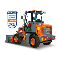 Chargeuse sur pneus mini diesel AOLITE 610C de 1 tonne, personnalisable, du fabricant chinois Direct Factory, pour l'entretien routier et la manutention de matériaux