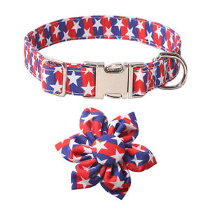 Nuevo Collar para Mascotas con Diseño de Bandera para el Día de la Independencia, Collar para Perro Totalmente Metálico Plateado - Product Image 3