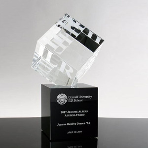 Globe terrestre en cristal bleu personnalisé, récompenses - Product Image 3