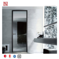 Porte à charnière moderne de marque supérieure, en aluminium, coupe-vent, avec technologie de verrouillage silencieux, pour usage intérieur (chambre, cuisine, salle de bain)
