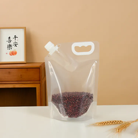 Chine Usine Conception Imprimée Personnalisée Sac Liquide Réutilisable Stand Buse Bec Pochette D'emballage En Plastique Transparent pour La Sécurité Du Maïs De Riz
