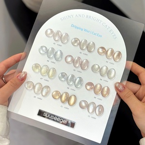 Gel à ongles effet œil de chat mouillé Bunch Color 2026, nouvelle couleur nude, perles de verre scintillantes effet <span class=keywords><strong>eau</strong></span> bouillante, Haley Nail Art, imperméable - Product Image 1