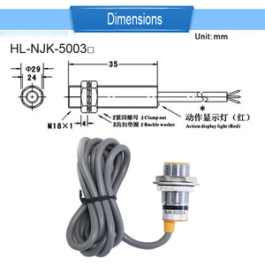 Interruptor de Proximidad NJK-5003D NJK-5003AB NJK-5003CD, Tipo Hall, NPN, Normalmente Cerrado, con Imán - Product Image 6