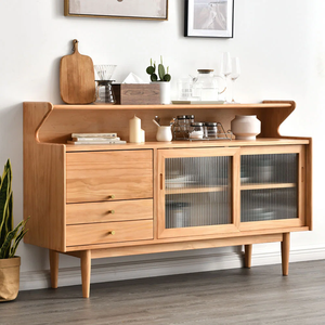 Buffets en bois massif <span class=keywords><strong>Buffet</strong></span> moderne en bois avec <span class=keywords><strong>porte</strong></span> <span class=keywords><strong>coulissante</strong></span> et tiroir Armoire de rangement en bois de pin <span class=keywords><strong>Buffet</strong></span> pour salle à manger - Product Image 3