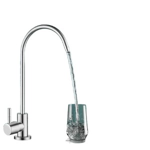 Robinet de cuisine à eau pure en acier inoxydable 304, col de cygne, monocommande, avec filtre à eau potable directe - Product Image 1