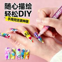 Stylo pour nail art, 12 couleurs, 0,5 mm, marqueurs pour nail art à base d'eau, faciles à colorer, séchage rapide, stylo UV pour nail art