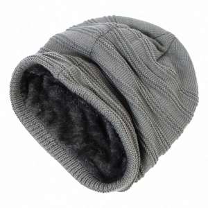 Unisex Winter Beanie Hats Scarf Set Warm Knit Hat Thick Fleece Lined Slouchy Skull Cap Beanies <b>Neck</b> <b>Warmer</b> 2 Pcs Chapeau - Product Image 4