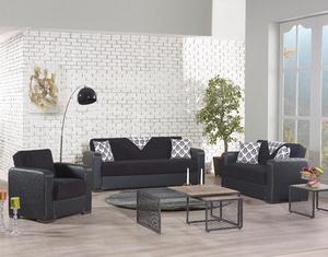 Sofá Cama RIVER para Sala de Estar, Estilo Moderno, Duradero, Superventas, Mueble para el Hogar, Tres Plazas, Madera Maciza, Cubierta de Algodón - Product Image 4