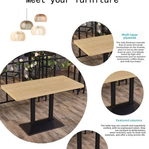 Tavolo da Pranzo Moderno Minimalista per <span class=keywords><strong>Ristoranti</strong></span>, Rotondo/Quadrato, per Negozi di Hamburger, Caffetterie e Gelaterie, Prezzo di Fabbrica - Product Image 4