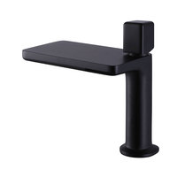 Keran Wastafel Kamar Mandi Krom Poles, Kuningan Padat, Tuas Satu Lubang, Terpasang di Dek, Keran Mixer Air Panas Dingin