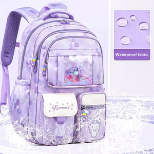 Sức chứa lớn Trọng lượng nhẹ của phụ nữ trẻ em schoolbag cột sống bảo vệ tủ lạnh bên mở học sinh tiểu học - Product Image 2