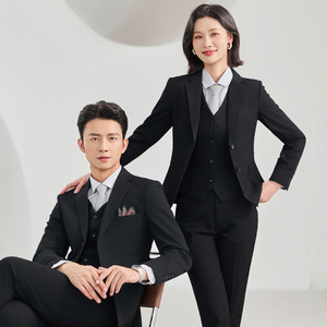 Korean Style Slim Fit Men's Suit Jacket Thickened Polyester Worsted <b>Work</b> Formal Wear Plus Size Blazer - Product Image 3