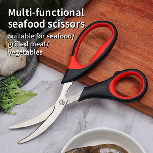 Thép không gỉ đồ dùng nhà bếp tiện ích kéo hải sản ngoài trời thịt nướng cắm trại cá hải sản Cua Tôm hùm kéo - Product Image 2