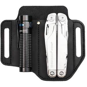 Sacoche de travail multifonctionnelle en cuir de vachette véritable, robuste, à double compartiment, avec bandoulière réglable - Product Image 2