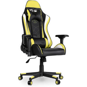 Chaise de jeu E-sports jaune confortable et moelleuse, chaise de <span class=keywords><strong>bureau</strong></span> pour jeux vidéo, support pour ordinateur portable personnalisé, chaise de jeu en cuir - Product Image 1
