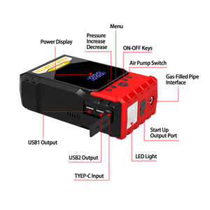 4 in 1 Peak 1000A Portable <strong>Jump</strong> <strong>Starter</strong> <strong>12V</strong> Starting Device with Air Compressor &amp; Power Bank <strong>Car</strong> Booster ODM OEM Emergency Tool - Product Image 2