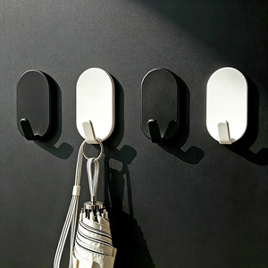 Strong load-bearing stainless steel <b>adhesive</b> <b>hooks</b> for kitchens and bathrooms; no drilling required. - Product Image 1