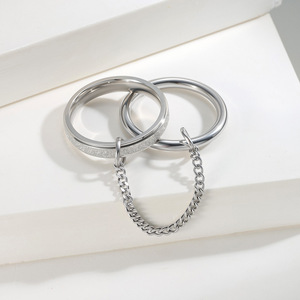 Anillos Apilables de Estilo Punk, de Acero Inoxidable, Resistentes al Deslustre, Anillos de Cadena Apilables para Mujer y Hombre - Product Image 6