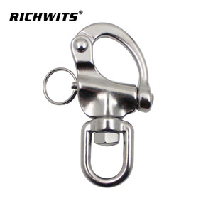 RICHWITS 316 Stainless Steel Quick Release Shackle 450kg 650kg 950kg Marine <b>Yacht</b> Connector Hardware - Product Image 2