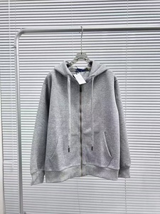 Bán Buôn Thêu Logo Chất Lượng Hàng Đầu Tinh Khiết Bông Mùa Xuân Và Mùa Thu Cao cấp Người Đàn Ông Và Phụ Nữ Dây Kéo Lỏng Áo Khoác Giản Dị - Product Image 6