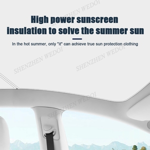 Rivestimenti in cristallo di ghiaccio parasole per auto visiera in rete tende laterali finestra per tesla modello 3 highland 2024 tetto parasole - Product Image 4