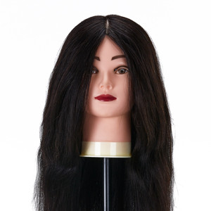 Gabbiano WZ1 naturale testa di allenamento per capelli colore 1 # lunghezza 20 pollici per l'allenamento per parrucchieri - Product Image 1