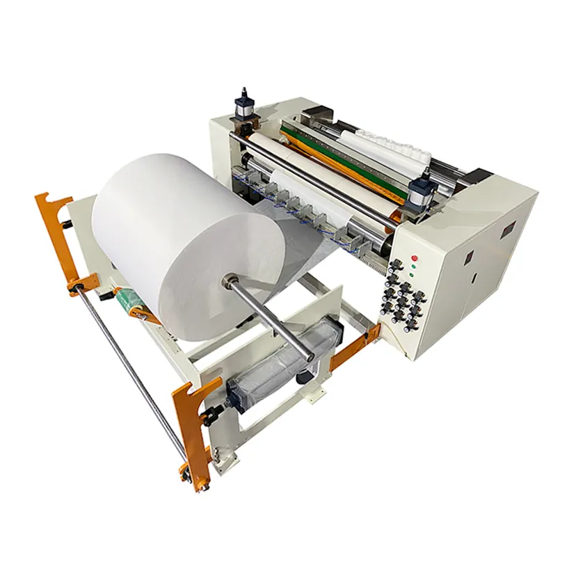 เครื่องม้วนกระดาษชำระกึ่งอัตโนมัติ,เครื่องม้วนกระดาษชำระขนาดเล็กพร้อมเครื่องตัดกระดาษชำระ