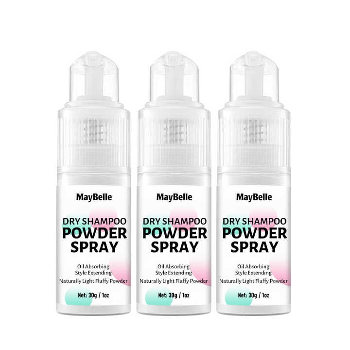 Maybelle no Aerosol 100% Natural sin aceite de sílice volumen del cabello en polvo Spray Oem champú seco Spray Etiqueta Privada