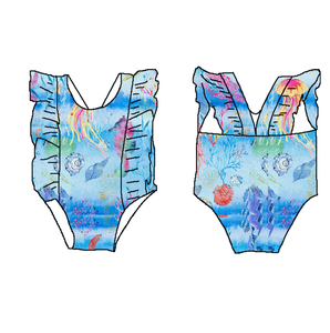 Купальник для новорожденных мальчиков и девочек с короткими рукавами и шортами - Product Image 2