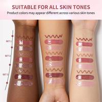 Kit Lèvres 3-en-1 avec Crayon à Lèvres, Gloss et Gloss Repulpant Longue Durée Hydratant – Coffret Cadeau 3 Couleurs