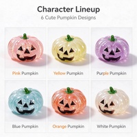 Ensemble de 6 jouets en forme de citrouille scintillants aux couleurs pastel, cadeaux pour Halloween, jouets anti-stress