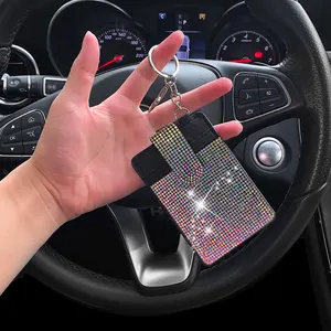 Bling Auto Schlüssel bund Karten clips Slim Storage Kreditkarten halter Taschen tasche Vertikal gestanzter Reiß verschluss Autozubehör