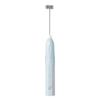 Mousseur à lait électrique portable blanc de haute qualité avec double anneau