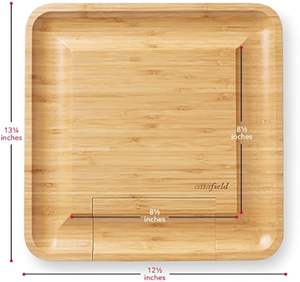 Tablero de charcutería de madera, plato de carne y queso para entretener Casafield, tablero de queso de bambú y cuchillo, juego de regalo de cumpleaños - Product Image 3