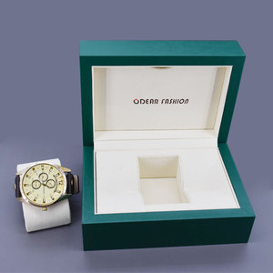 Sang Trọng Chất Lượng Cao Biểu Tượng Tùy Chỉnh Màu Xanh Lá Cây PU Da Các Tông Giấy Quà Tặng Bao Bì Duy Nhất <span class=keywords><strong>Watch</strong></span> <span class=keywords><strong>Box</strong></span> Trường Hợp - Product Image 4
