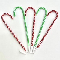 Stylo bille en plastique Candy Cane, à rayures rouge, vert, rose, pour Noël, écriture fluide, cadeau de fêtes, idéal pour les cadeaux de Noël et les fournitures de bureau