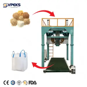 VPEKS grande sacchetto di imballaggio scala riempitrice per 1000 Kg sacchetto alla rinfusa Jumbo fibra Compost Ton sacco sabbia minerale
