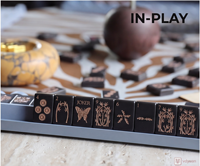 Haus Tiles Petal Loom Ink Ensemble de Mahjong Moderne de Style Américain 160 Pièces en Acrylique Écologique Non Toxique pour 4 Joueurs Portable de Luxe