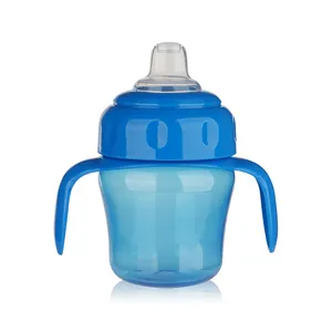 广州最佳婴儿免费奶瓶样品bpa免费婴儿吸管杯弧形婴儿奶瓶带吸管