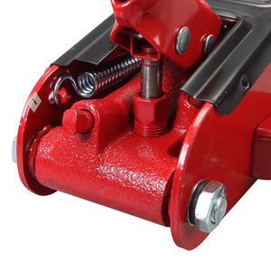 Crics de levage de voiture Cric hydraulique horizontal 3 tonnes dans le pneu Outil Carton Boîte Rouge Universel avec plaque épaisse Modèles adaptés 135mm - Product Image 2