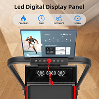 Caminadora Eléctrica Plegable Portátil con Inclinación Manual y Pantalla LED, Equipo de Ejercicio para Gimnasio en Casa