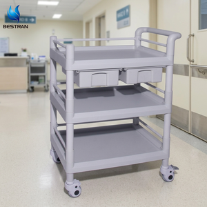 Chariot utilitaire Bestran BT-UY018 en ABS, économique, pour hôpital, chariot médical d'urgence avec tiroirs - Product Image 2