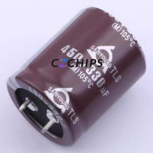 ตัวเก็บประจุอิเล็กโทรไลต์อะลูมิเนียมแบบ Snap-in รุ่น TLS450V330M30*35 V ชนิด Through hole (THT) ขนาด D30xL35 มม. 330uF 20% 450V 10 มม. - Product Image 1