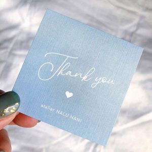 Etiqueta de Ropa Plegable de un Solo Lado, Ecológica, Reciclada, de 300 g/m², Etiqueta Comercial Personalizada, Tarjeta de Agradecimiento, Impresión con su Propio Diseño - Product Image 4